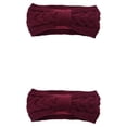 thumbnail image 4 of Sonducket Diademas de ganchillo para invierno, forro polar a prueba de viento, calentador de orejas Universal, accesorios para peinados, regalos Vino rojo 2Conjunto, 4 of 6
