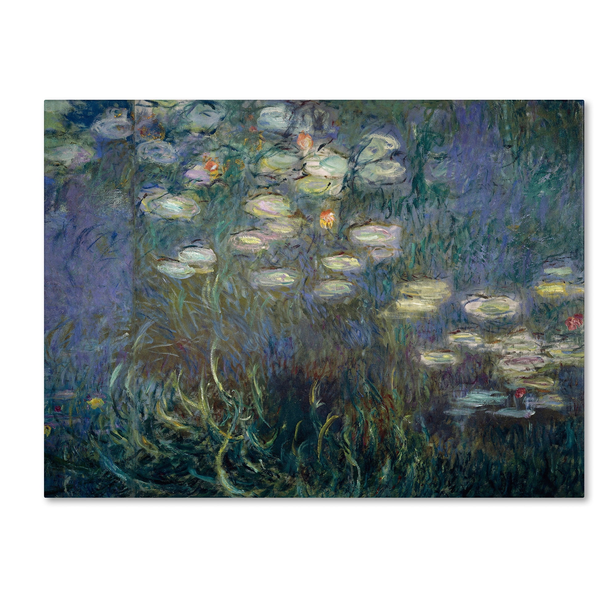 Trademark Fine Art "Water Lilies" 1840-1926 Canvas Art by Claude Monet