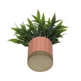 thumbnail image 4 of Mainstays by Becky G. & Alejandra 8" Artificial Tealeaf in Pink Two-Tone Ribbed Ceramic Pot, 4 of 9