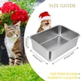 thumbnail image 2 of AlidaECO Stainless Steel Cat Litter Box,Large Metal Litter Box for Small Cats Kitty Rabbits,No Smell,Non Stick,Easy to Clean(19.5" Lx13.5 Wx6 H,L), 2 of 9