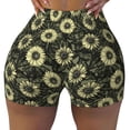 thumbnail image 2 of Picia Sunflowers Printed Workout Shorts for Women Seamless Scrunch Butt Lifting High Waisted Yoga Gym Booty Running Moisture-wicking Short Pants-Small, 2 of 9