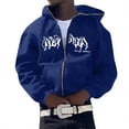 thumbnail image 2 of CONZONE Mens Casual Hoodies Long Sleeve Pullover Hoodie for Men Zip Up Solid Fall Hooded Sweatshirts With Pocket, 2 of 5