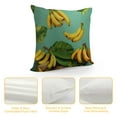 thumbnail image 4 of COMIO  Tropical Palm Leaves and Bananas Burlap Throw Pillow Case Cushion Cover Couch Sofa Decorative Square, 4 of 5