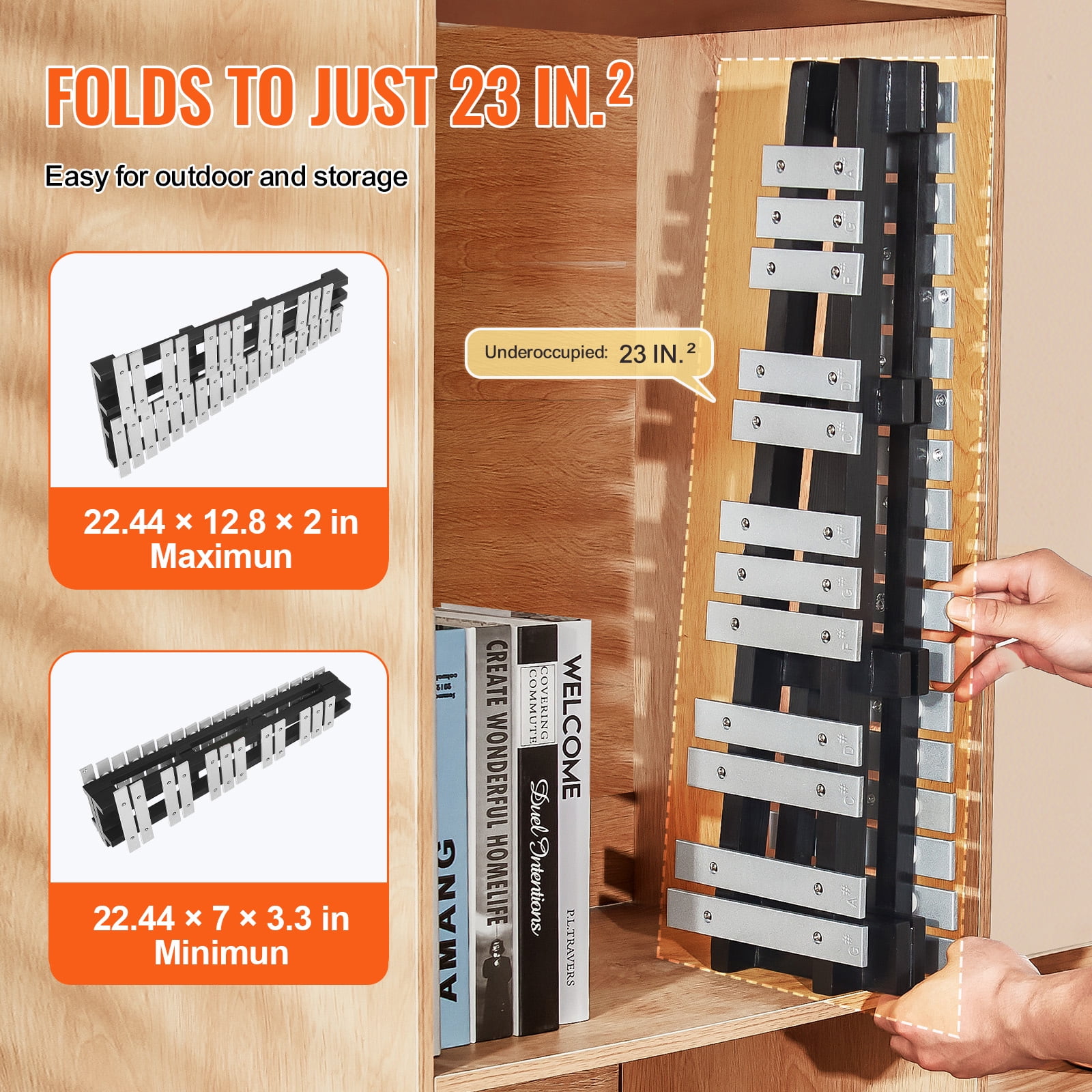 KFFKFF 30-Key Glockenspiel Set, Includes Mallets, Drumsticks & Portable Bag, Ideal Xylophone Percussion Kit for Learners & Enthusiasts
