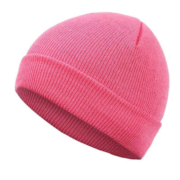 Minnieouse Nuevos sombreros de invierno para mujer, gorros para niñas, gorro de punto sólido bonito, gorros de otoño para niñas, gorros, gorro más Sombreros rosa Minnieouse AP0387-10B