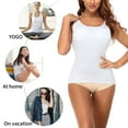 thumbnail image 7 of QRIC Tank Tops with Built in Bras for Women Wider Strap Stretch Camisoles Activewear of 2 Pack, 7 of 7
