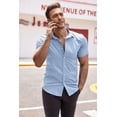 thumbnail image 4 of COOFANDY Men's Short Sleeve Muscle Fit Dress Shirts Casual Button Down Shirt, 4 of 6