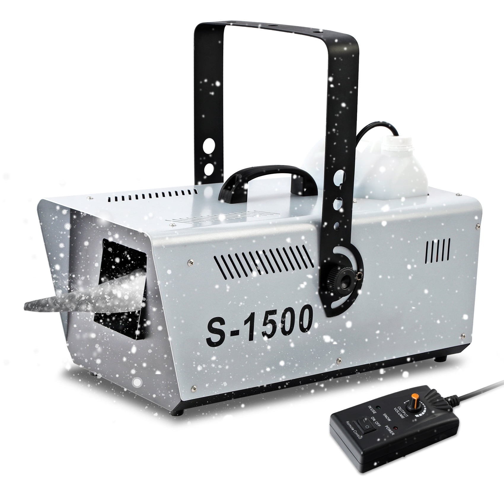 TCFUNDY Snow Machine 1500W High Output Snowflake Maker w/ Wireless Remote Stage Atmospheric Effect