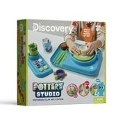 Discovery™ Pottery Studio Motorized Clay Art Station, Includes Wheel, 3 Molds, Tools, Paints, and Air-Dry Clay