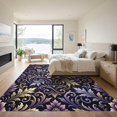 thumbnail image 3 of ODIKA 4' x 6' Machine Washable Non-Slip Area Rug, art nouveau floral High Traffic Rug, Purple, 1006285, 3 of 7