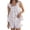 Blue, variant on 2 Piece Lounge Set Womens Floral Print Pajama Sets Ruffle Trim Cami & Casual Shorts