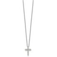 thumbnail image 2 of Solid 14K White Gold Lab Grown Diamond VS/SI GH, Cross Pendant Necklace - 18" Chain, 2 of 7