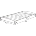 thumbnail image 4 of Bingirl 6 - Inch Twin Metal Platform Bed Frame: Low Profile with Arch Design, Steel Slat Support, Noise - Free, No Box Spring Needed, White, 4 of 7