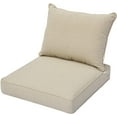 thumbnail image 1 of Ovios Back and Seat Cushion Set for Outdoor Furniture, 2-Piece Replacement Cushions for Deep Seating Patio Chair, Outside Pads for Porch, Deck and Garden Seats, 1 of 6