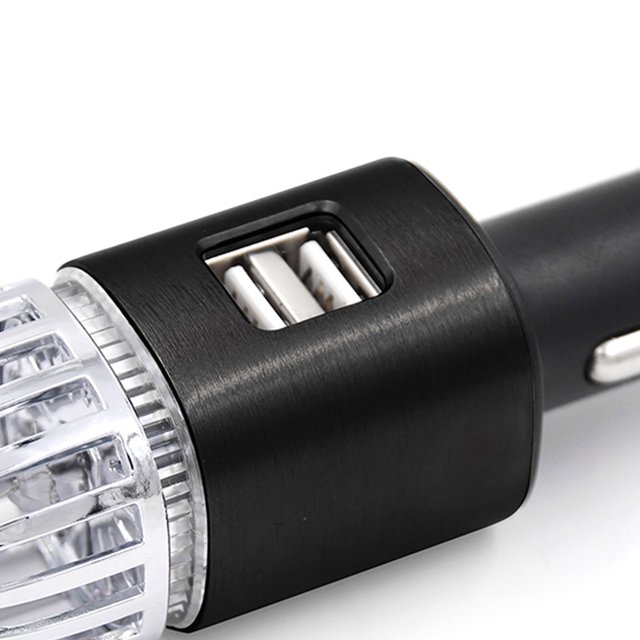 JO-6291 Purificador de aire para automóvil Ionizador Cargador USB Desodorizador Barra de oxígeno (Negro) Likrtyny Accesorios para autos y motos