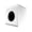 White 7x7x5cm rounded, variant on Drrntien Professional Mics Handle Stand with Detachable Flag for Microphones for Journalists and Content Creators