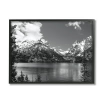 Stupell Industries Nature Pond Landscape Landscape Photography Black Framed Art Print Wall Art, 14 x 11