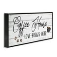 thumbnail image 2 of Stupell Industries Coffee House Love Brews Here Kitchen Calligraphy Typography, 30 x 13, Design by Natalie Carpentieri, 2 of 5