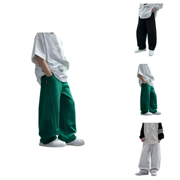 Boys' Pants Boys Baggy Jeans Boys Active Joggers Pants Drawstring Elastic Sweatpants For Kids Comfortable Casual Playwear Durable Lightweight Soft Fabric