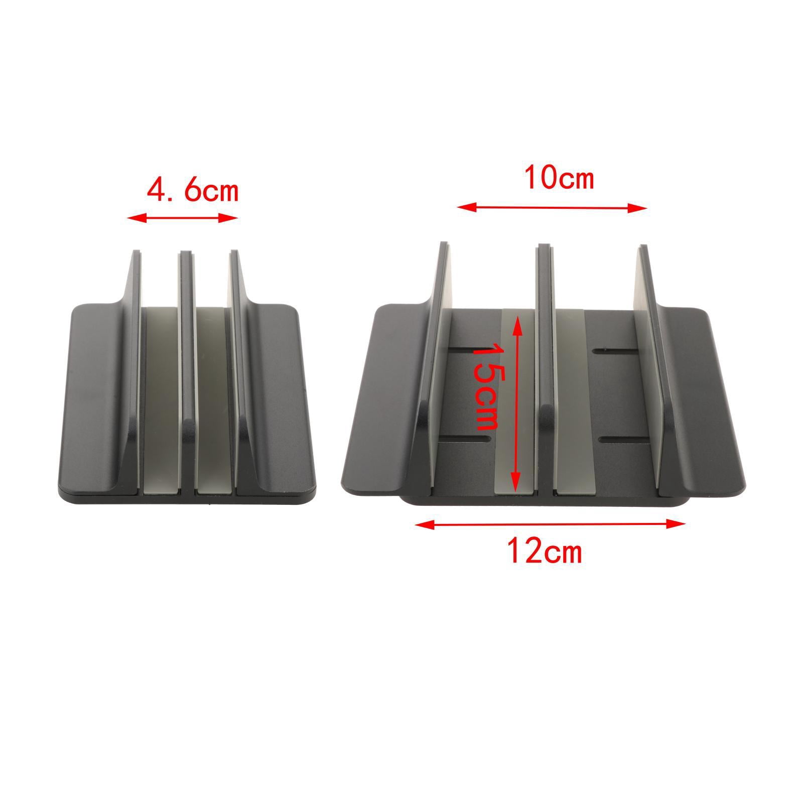 Adjustable Laptop Stand Slots for Notebook PC Desk Holder scratch, Engineered for Stability - Black