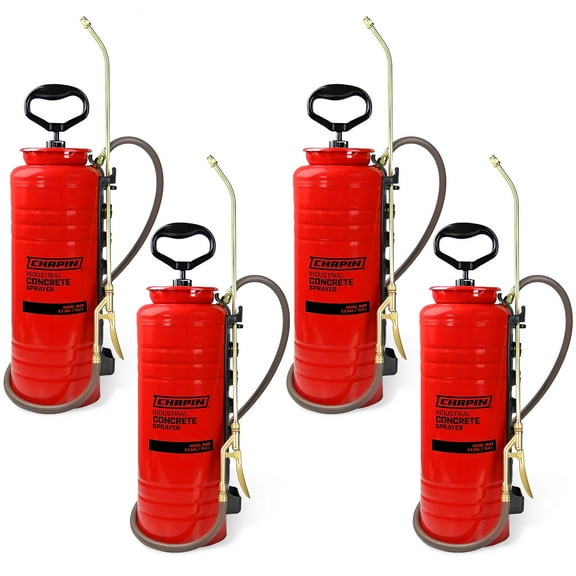 Chapin 4 Pack 3.5 Gal Tri Poxy Industrial Concrete Open Head Hand Tank Sprayer