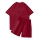 thumbnail image 3 of Sueño Conjunto de jogging informal para niños combinado con pantalones cortos de manga corta Conjunto de dos piezas Vino 100, 3 of 3