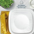 Corelle Cherish 16piece Square Dinner Set, Dishes Service for 4 with 3Year Warranty, Made in