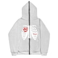 thumbnail image 4 of Sudadera con esternón oscura Y2K europea y americana, sudaderas con capucha para hombres y mujeres, pareja gótica, sudadera con cremallera larga de gran tamaño Harajuku, 4 of 5