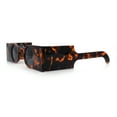 thumbnail image 6 of Funky Thick Artsy Rectangle Bar Keyhole Bridge Circle Lens Sunglasses Tortoise - Black, 6 of 8