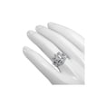 thumbnail image 4 of Dazzlingdaimonds Jewels 925 Sterling Silver 2.00 Ct Round Cut Diamond Flower Wedding Engagement Thanksgiving Christmas Bridal Ring Set 14K White Gold Plated For Women's -4, 4 of 4