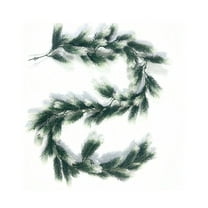 geerera Artificial Christmas Garland, 6 Ft Pre-Lit Pine Garland, Winter Greenery with Lights, for Mantel, Fireplace and Table Decor