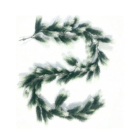 geerera Artificial Christmas Garland, 6 Ft Pre-Lit Pine Garland, Winter Greenery with Lights, for Mantel, Fireplace and Table Decor