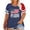 Dark Blue, variant on Women’s 250th Anniversary Usa Plus Size Shirt L-5xl Scoop Neck Short Sleeve 4th Of July Oversized Tee Shirts Casual Loose Trendy Tee Blouses,Dark Blue L