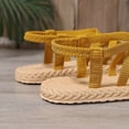thumbnail image 4 of Tqyyweavej Strappy Espadrille Sandals for Women Crisscross Slip On Ankle Strap Slides Sandals Versatile Open Toe Platform Sandals 36-41, 4 of 10
