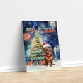 thumbnail image 3 of Merry Christmas and Happy New Year Santa Dachshund Holiday Xmas Winter 2025 Vertical Matte Canvas Poster Wiener Dog Lover Gifts Idea Wall Art Home Decor - 00024, 3 of 5