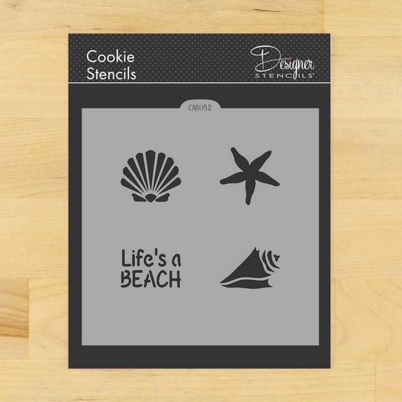 Life's a Beach Cookie and Craft Stencil by Designer Stencils