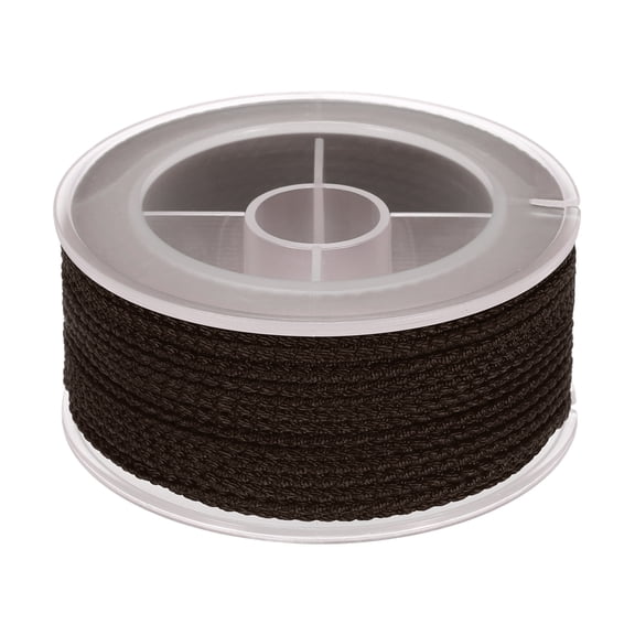 Uxcell Nylon Thread Twine Beading Cord, 52ft Stretchy Braided Bracelets String Cord for Jewelry Making, Brown