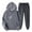 Gris Foncé, variante sur Jienlioq Ensemble Tailleur pour Femmes Ensemble Mode pour Femmes Imprimé Sport Décontracté Manteau Pantalon Long Chandail à Capuche Hauts Pantalon Ensemble Ensemble à Manches Longues à Capuche
