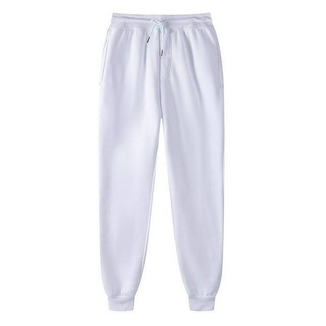 Men‘s Casual Joggers Cotton Sweatpants Workout Athletic Pants with Pockets Drawstring Gym Running Pants
