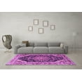 thumbnail image 3 of Ahgly Company Indoor Rectangle Medallion Purple Traditional Area Rugs, 4' x 6', 3 of 4