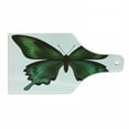 thumbnail image 1 of Swallowtail Butterfly Cutting Board, Realistic Exotic Wildlife Creature in Green Tones, Decorative Tempered Glass Cutting and Serving Board, Wine Bottle Shape, Olive Green Jade Green, by Ambesonne, 1 of 1