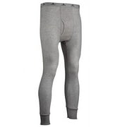 Indera Men's Traditional Long Johns Thermal Underwear Pant, Heather Grey, Large