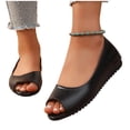 thumbnail image 6 of Viluyesy Womens Wedge Sandals, Non-Slip Peep Toe Comfortable 2026 Casual Shallow Shoes Black (US5.5-9.5), 6 of 6