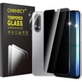 thumbnail image 1 of xixishop [4 Pack] 2 Pack Privacy Screen Protector for Samsung Galaxy A17 with 2 Pack Camera Lens Protector, Double Protection Tempered Glass Film, 9H Hardness, Anti Spy Anti Peeping, 1 of 1