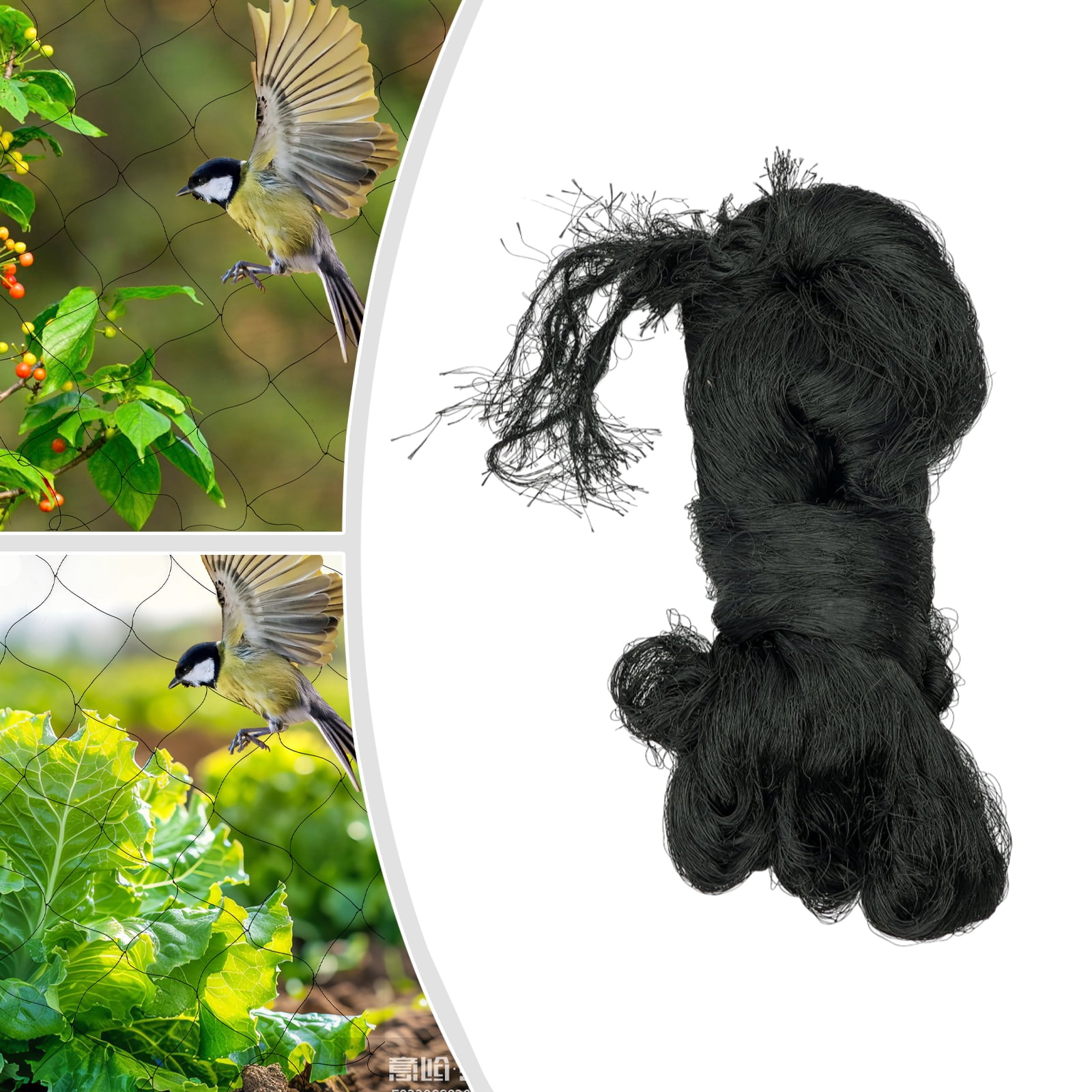 Peakora High-Quality Bird Netting Black Polyester Material 100*50 Ft 1.97*1.97 Inch Mesh for Orchard Netting Vegetable Garden Netting Garden Netting