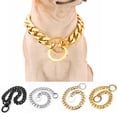 thumbnail image 4 of Collar de eslabones cubanos para mascotas, gargantilla de Metal resistente, 15mm, para perros pequeños, medianos y grandes, 4 of 4