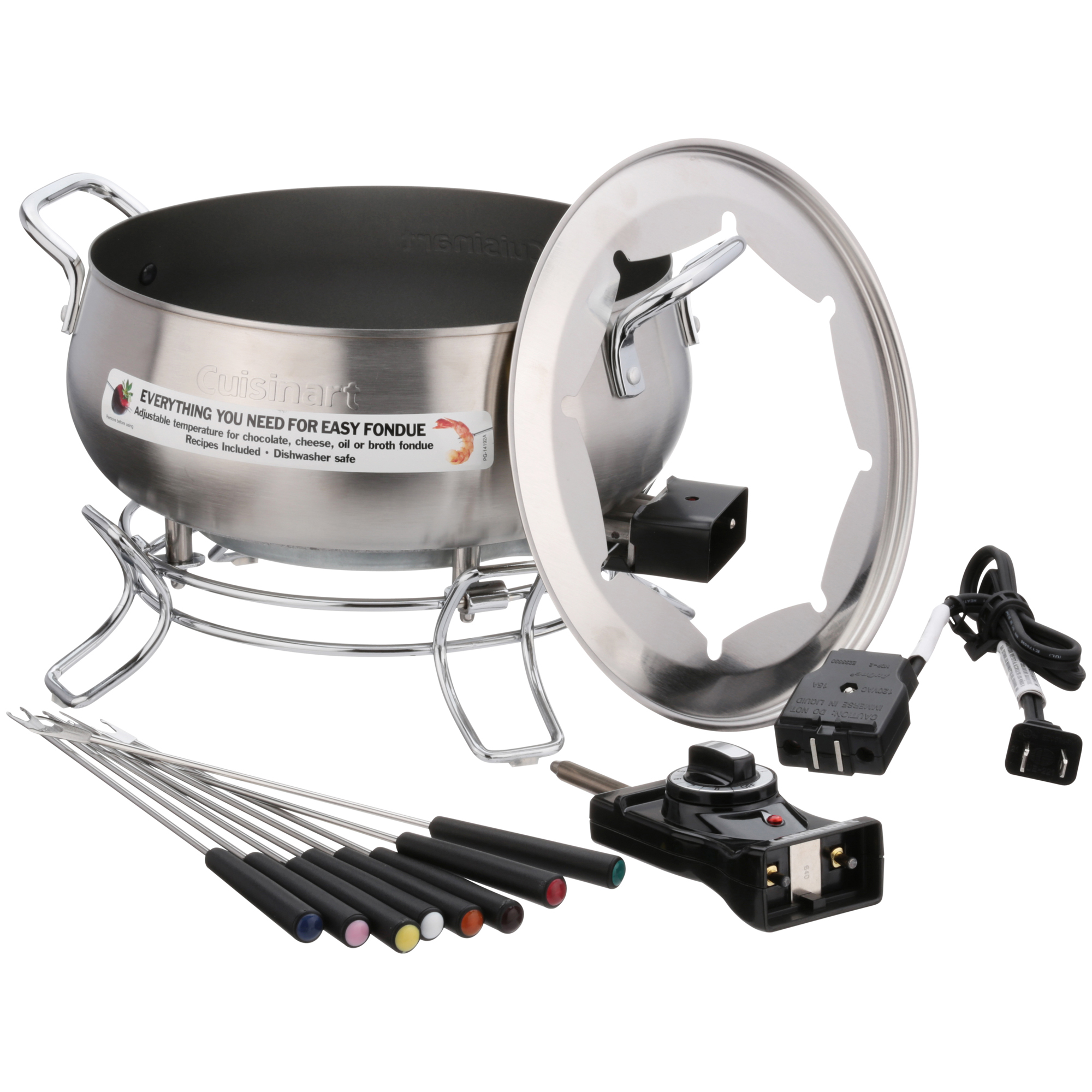 Cuisinart CFO-3SS, 3-Quart Electric Fondue Pot with Forks, Stainless Steel - image 3 of 6
