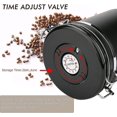 thumbnail image 4 of Contenedor de granos de café de acero inoxidable de 1,5 l, caja de almacenamiento para café, té, cacao, cereales, Pasta, avena, bonificación (negro) Hy, 4 of 5