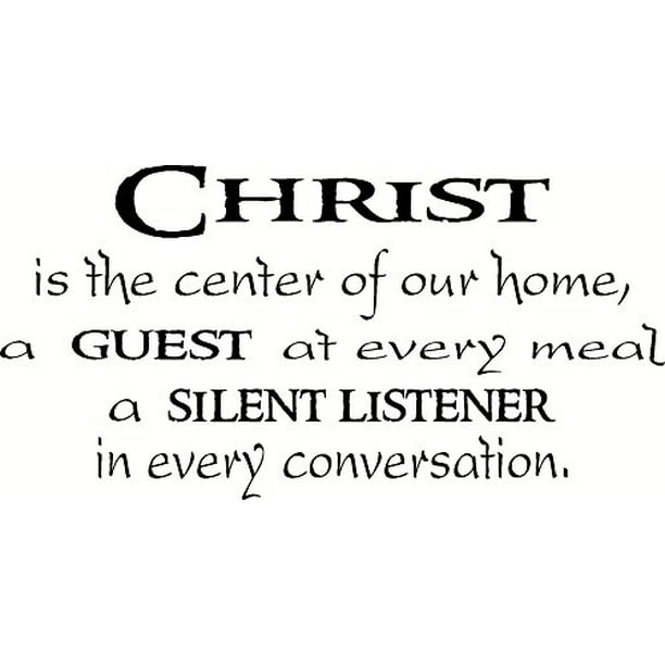 Christ Is The Center Of Our Home Bible Verse Vinyl Wall Art Decal Our Inspirational Christian Scripture Wall Arts Are Usa Made Walmart Com Walmart Com