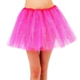 thumbnail image 2 of Women's Classic Elastic 3-Layered Tulle Tutu Ballet Skirt Running Tutu,Rose Sequin, 2 of 3
